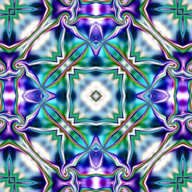 Oryantal model, mistik motifi, arka plan. Muhteşem tasarım, renkli dijital sanat, geometrik doku.