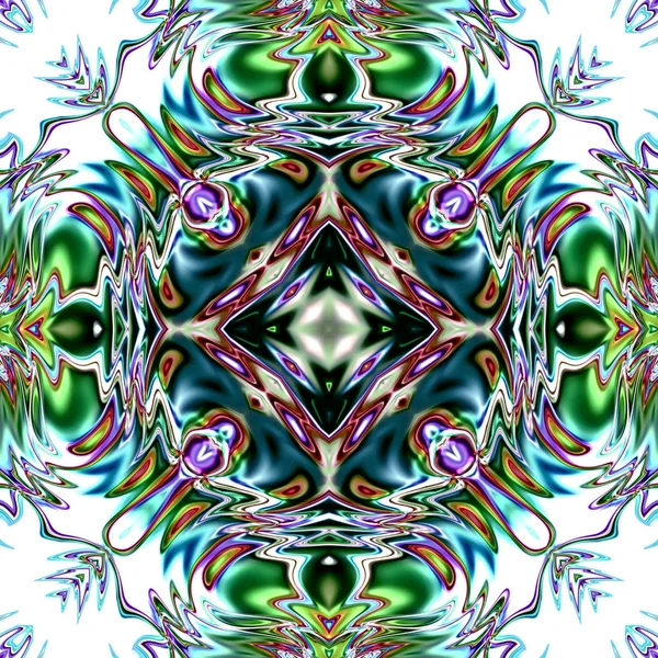 Oosterse Patroon Mystieke Motif Abstracte Achtergrond Fantastisch Ontwerp Kleurrijke Digitale — Stockfoto