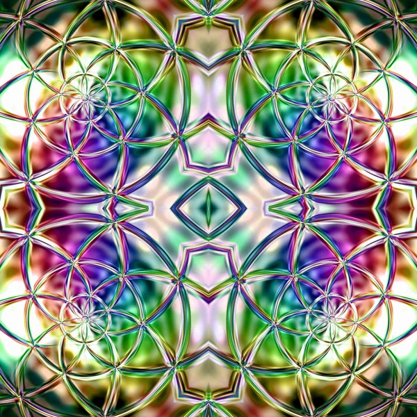 Oosterse Patroon Mystieke Motif Abstracte Achtergrond Fantastisch Ontwerp Kleurrijke Digitale — Stockfoto