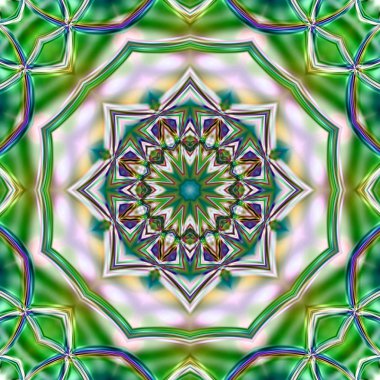 Oryantal model, mistik motifi, arka plan. Muhteşem tasarım, renkli dijital sanat, geometrik doku.