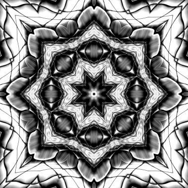 Oryantal model, mistik motifi, arka plan. Fantastik fraktal tasarım, renkli dijital sanat, geometrik doku.