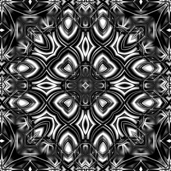 東洋のパターン 神秘的なモチーフ 抽象的な背景 幻想的なフラクタル デザイン カラフルなデジタル アート 幾何学的なテクスチャー — ストック写真