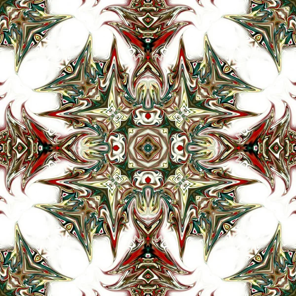 Padrão Oriental Motivo Místico Fundo Abstrato Design Fractal Fantástico Arte — Fotografia de Stock