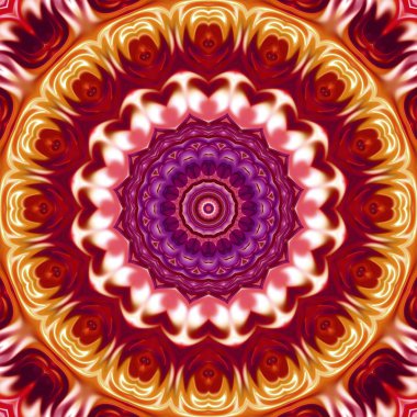 Oryantal model, mistik motifi, arka plan. Fantastik fraktal tasarım, renkli dijital sanat, geometrik doku.