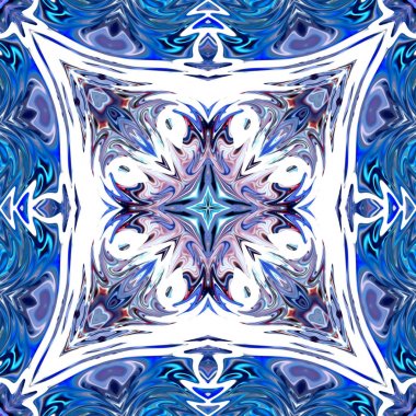 Oryantal model, mistik motifi, arka plan. Fantastik fraktal tasarım, renkli dijital sanat, geometrik doku.