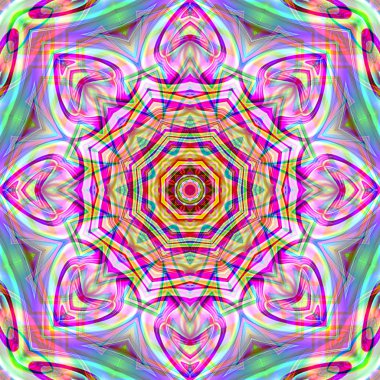 Oryantal model, mistik motifi, arka plan. Muhteşem tasarım, renkli dijital sanat, geometrik doku.