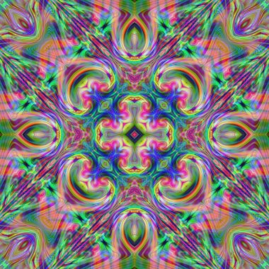 Oryantal model, mistik motifi, arka plan. Muhteşem tasarım, renkli dijital sanat, geometrik doku.