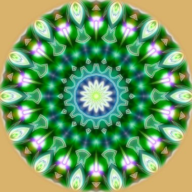 Oryantal model, mistik motifi, arka plan. Muhteşem tasarım, renkli dijital sanat, geometrik doku.