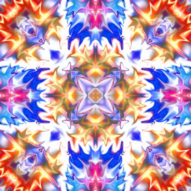 Oryantal model, mistik motifi, arka plan. Muhteşem tasarım, renkli dijital sanat, geometrik doku.