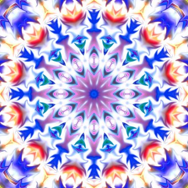 Oryantal model, mistik motifi, arka plan. Muhteşem tasarım, renkli dijital sanat, geometrik doku.