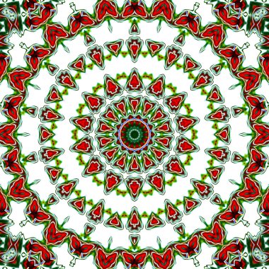 Oryantal model, mistik motifi, arka plan. Muhteşem tasarım, renkli dijital sanat, geometrik doku.