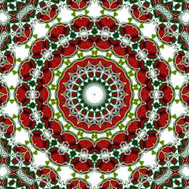 Oryantal model, mistik motifi, arka plan. Muhteşem tasarım, renkli dijital sanat, geometrik doku.