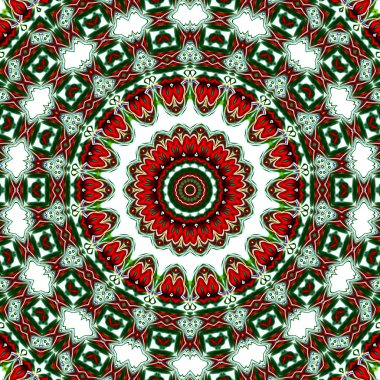 Oryantal model, mistik motifi, arka plan. Muhteşem tasarım, renkli dijital sanat, geometrik doku.