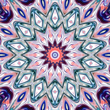 Oryantal model, mistik motifi, arka plan. Muhteşem tasarım, renkli dijital sanat, geometrik doku.