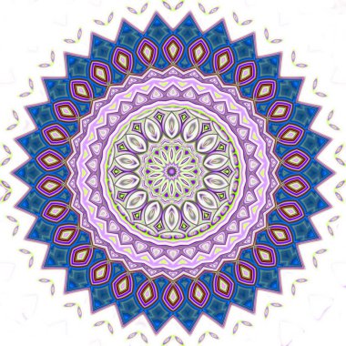 Oryantal model, mistik motifi, arka plan. Muhteşem tasarım, renkli dijital sanat, geometrik doku.