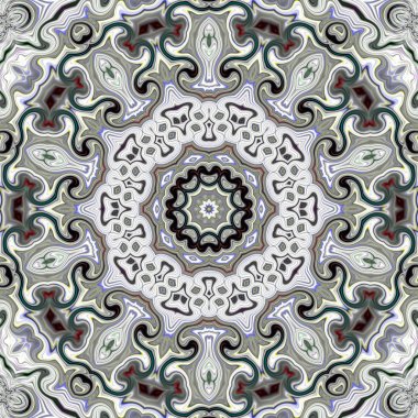 Oryantal model, mistik motifi, arka plan. Muhteşem tasarım, renkli dijital sanat, geometrik doku.