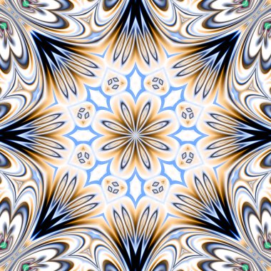 Oryantal model, mistik motifi, arka plan. Muhteşem tasarım, renkli dijital sanat, geometrik doku.