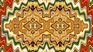 Oryantal model, mistik motifi, arka plan. Muhteşem tasarım, renkli dijital sanat, geometrik doku.