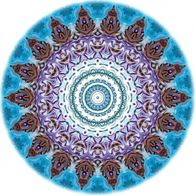 Oryantal model, mistik motifi, arka plan. Muhteşem tasarım, renkli dijital sanat, geometrik doku.