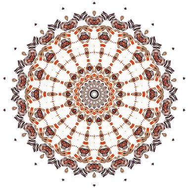 Oryantal model, mistik motifi, arka plan. Muhteşem tasarım, renkli dijital sanat, geometrik doku.