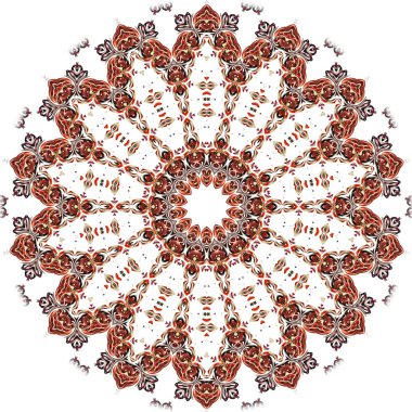 Oryantal model, mistik motifi, arka plan. Muhteşem tasarım, renkli dijital sanat, geometrik doku.