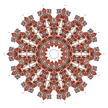 Oryantal model, mistik motifi, arka plan. Muhteşem tasarım, renkli dijital sanat, geometrik doku.