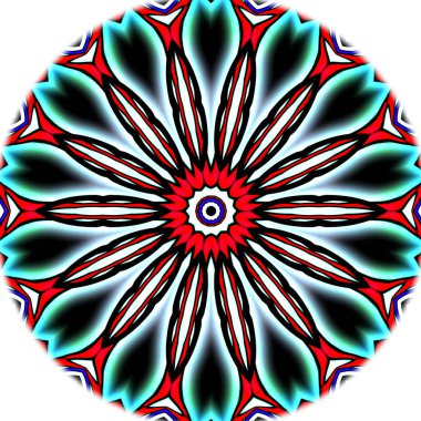 Oryantal model, mistik motifi, arka plan. Muhteşem tasarım, renkli dijital sanat, geometrik doku.