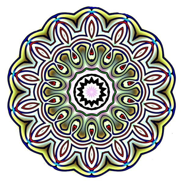 Orientalny Wzór Mistyczne Motyw Streszczenie Tło Fantastyczne Wzornictwo Kolorowe Sztuki — Zdjęcie stockowe