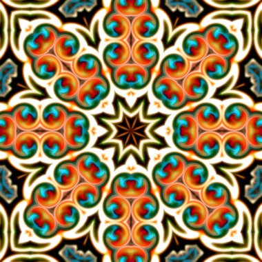 Oryantal model, mistik motifi, arka plan. Muhteşem tasarım, renkli dijital sanat, geometrik doku.