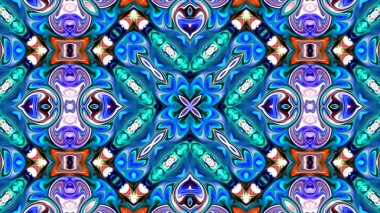 Oryantal model, mistik motifi, arka plan. Muhteşem tasarım, renkli dijital sanat, geometrik doku.