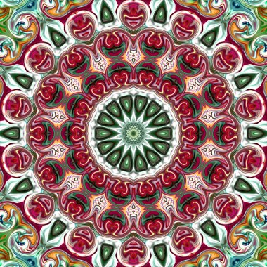 Oryantal model, mistik motifi, arka plan. Muhteşem tasarım, renkli dijital sanat, geometrik doku.