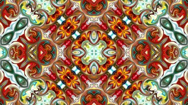 Oryantal model, mistik motifi, arka plan. Muhteşem tasarım, renkli dijital sanat, geometrik doku.