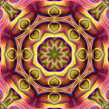 Oryantal model, mistik motifi, arka plan. Muhteşem tasarım, renkli dijital sanat, geometrik doku.