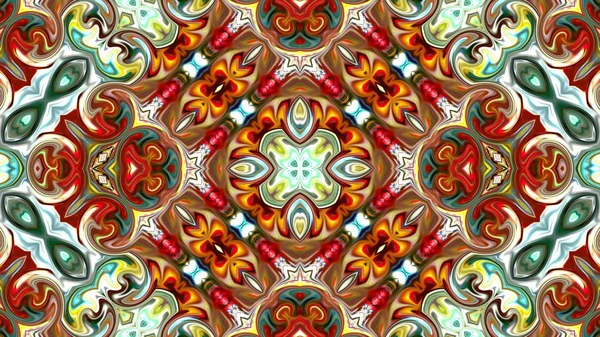 Orientaliska Mönster Mystiska Motiv Abstrakt Bakgrund Fantastisk Design Färgglada Digital — Stockfoto