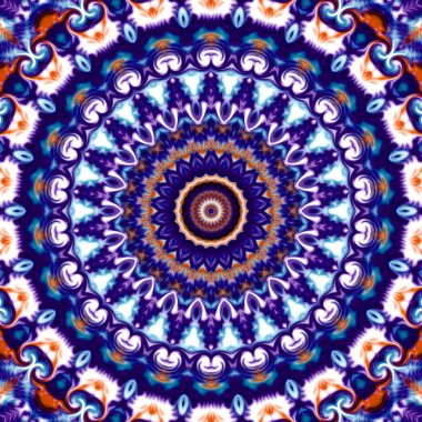 Oryantal model, mistik motifi, arka plan. Muhteşem tasarım, renkli dijital sanat, geometrik doku.