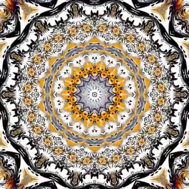 Benzersiz işleme, renkli dijital sanat, geometrik soyut animasyon, fantastik tasarım 