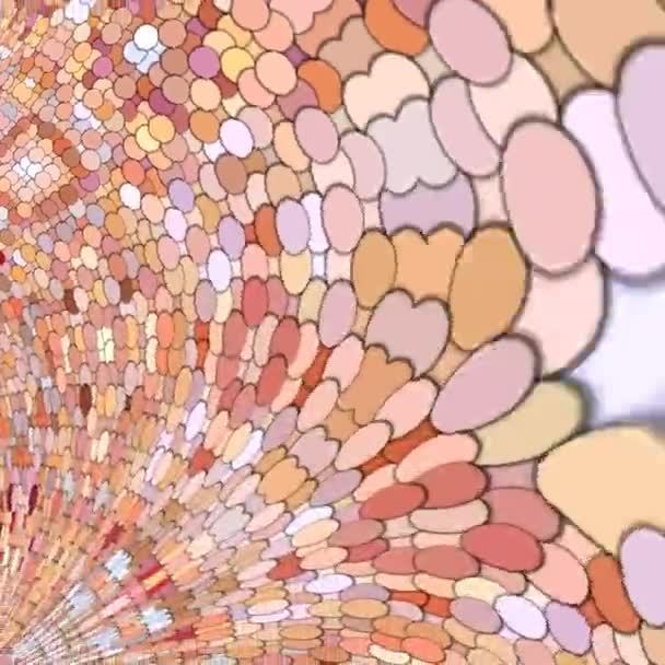 Representación Única Animación Abstracta Diseño Fantástico Arte Digital Colorido Geométrico — Vídeo de stock