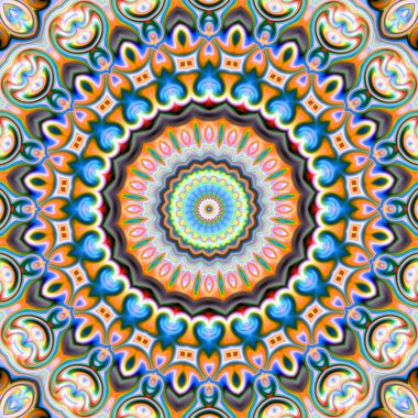 Oryantal model, mistik motifi, arka plan. Muhteşem tasarım, renkli dijital sanat, geometrik doku.