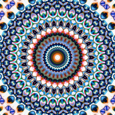 Oryantal model, mistik motifi, arka plan. Muhteşem tasarım, renkli dijital sanat, geometrik doku.