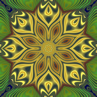 Oryantal model, mistik motifi, arka plan. Muhteşem tasarım, renkli dijital sanat, geometrik doku.