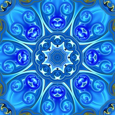 Oryantal model, mistik motifi, arka plan. Muhteşem tasarım, renkli dijital sanat, geometrik doku.