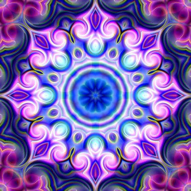 Oryantal model, mistik motifi, arka plan. Muhteşem tasarım, renkli dijital sanat, geometrik doku.