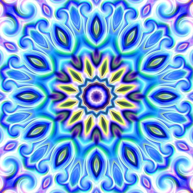 Oryantal model, mistik motifi, arka plan. Muhteşem tasarım, renkli dijital sanat, geometrik doku.