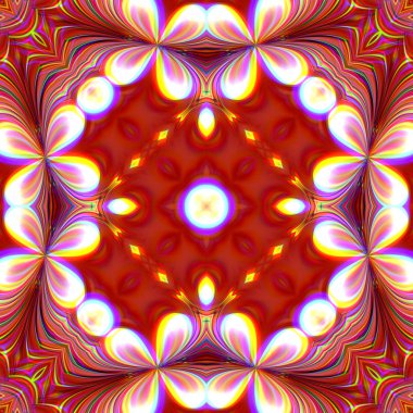 Oryantal model, mistik motifi, arka plan. Muhteşem tasarım, renkli dijital sanat, geometrik doku.