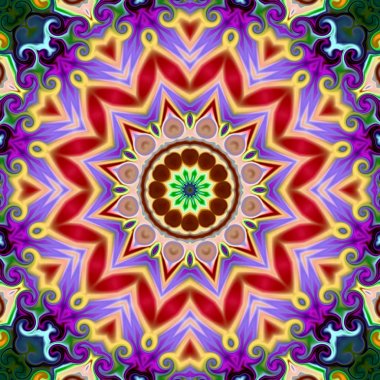 Oryantal model, mistik motifi, arka plan. Muhteşem tasarım, renkli dijital sanat, geometrik doku.