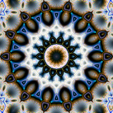 Renkli dijital sanat, oryantal model, geometrik doku, mistik motifi, arka plan, fantastik tasarım. 