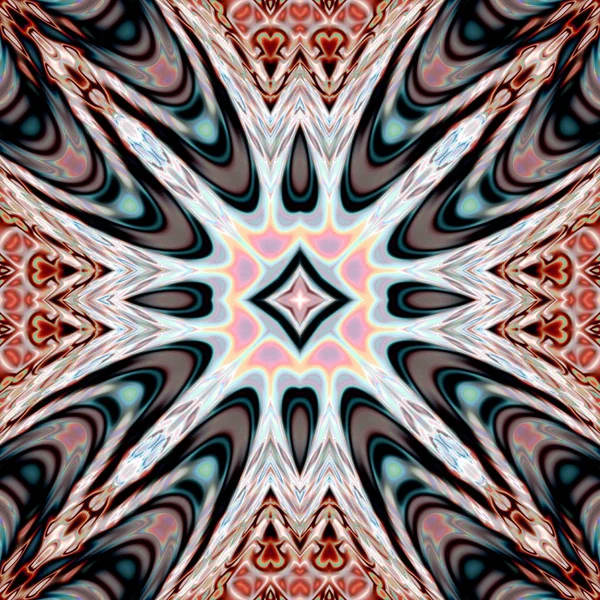 Barevné Digitální Umění Orientální Vzor Geometrické Textury Mystické Motivy Abstraktní — Stock fotografie