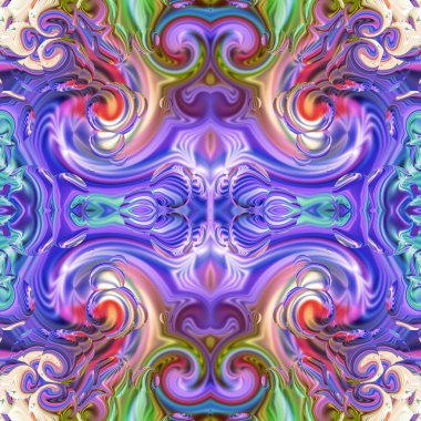 Renkli dijital sanat, oryantal model, geometrik doku, mistik motifi, arka plan, fantastik tasarım. 