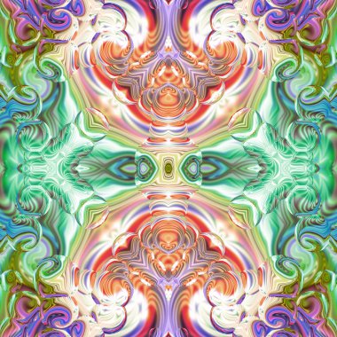 Renkli dijital sanat, oryantal model, geometrik doku, mistik motifi, arka plan, fantastik tasarım. 