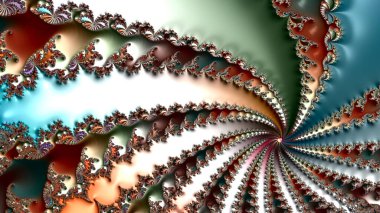 Özel sanat, benzersiz soyut tasarım, fraktal geometri